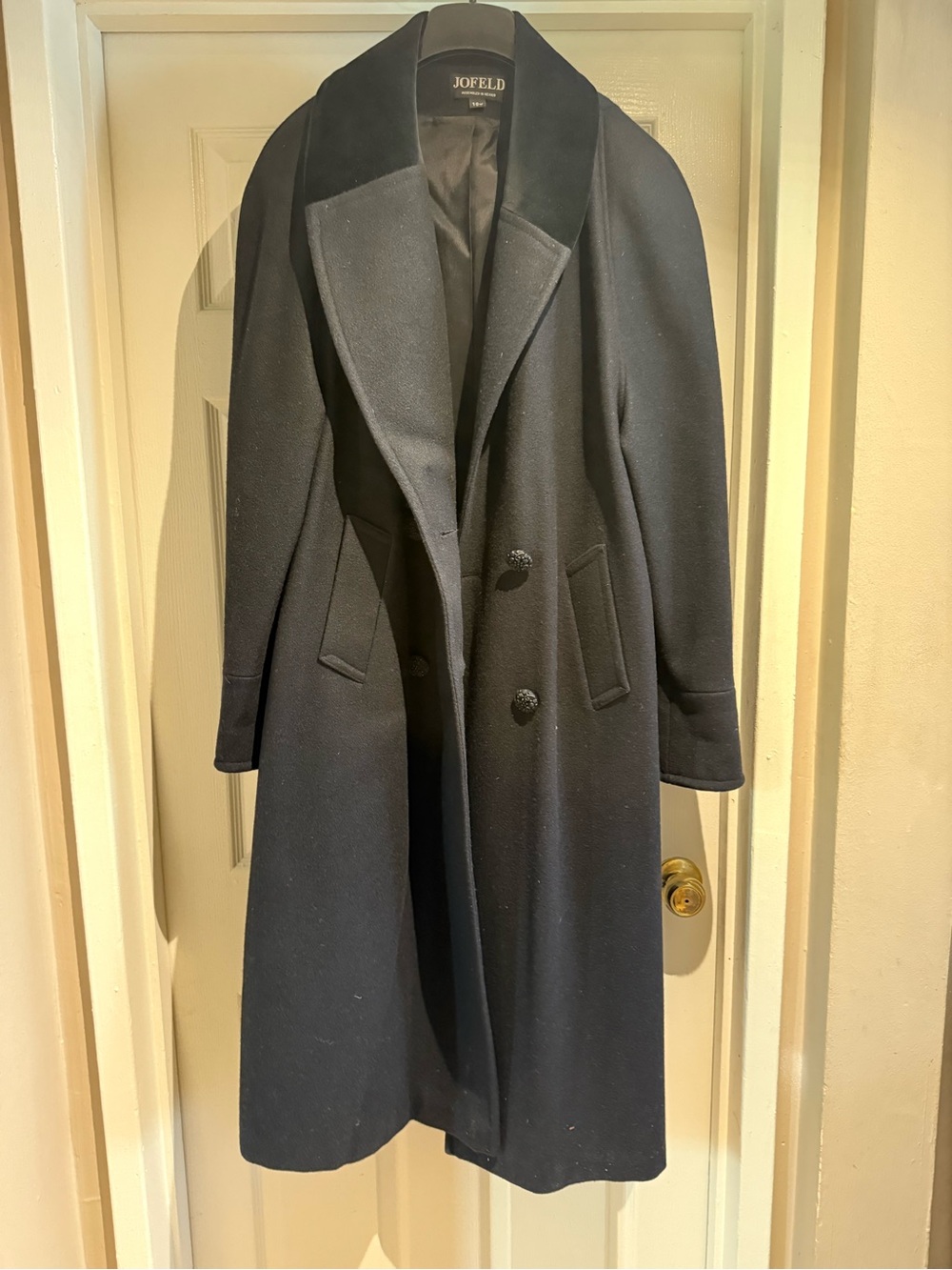 Jofeld Women's Navy Double-Breasted Pea Coat